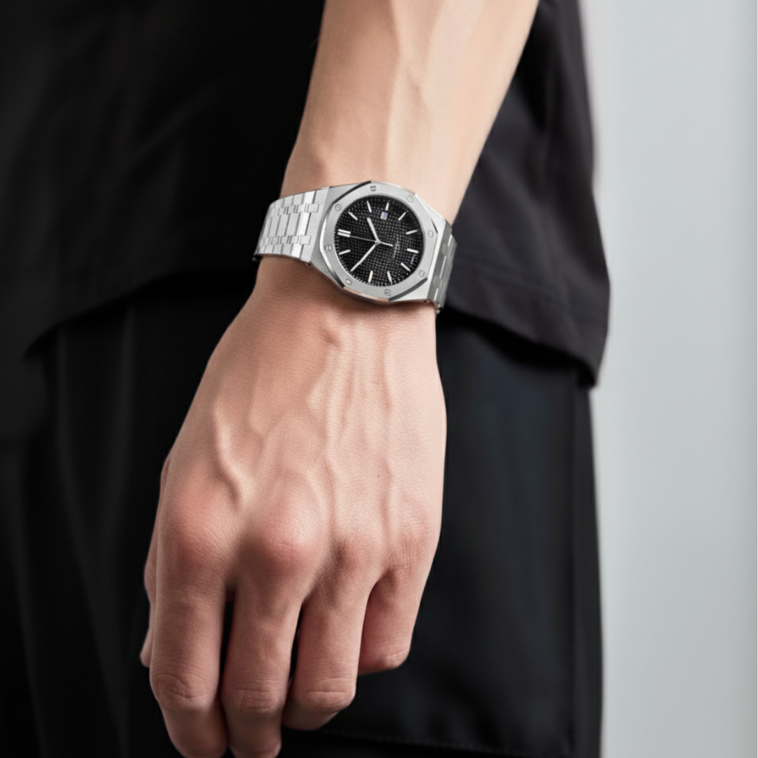 Mens Classic Watch | Silver & Stainless Steel
