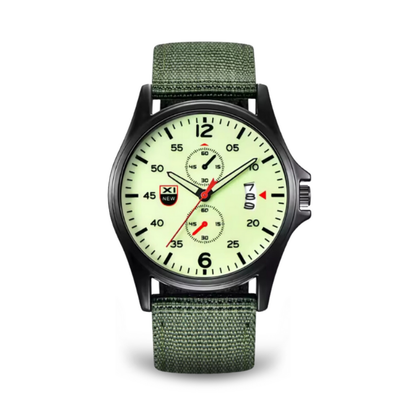 Mens Military Watch | Sporty Fluorescent Quartz
