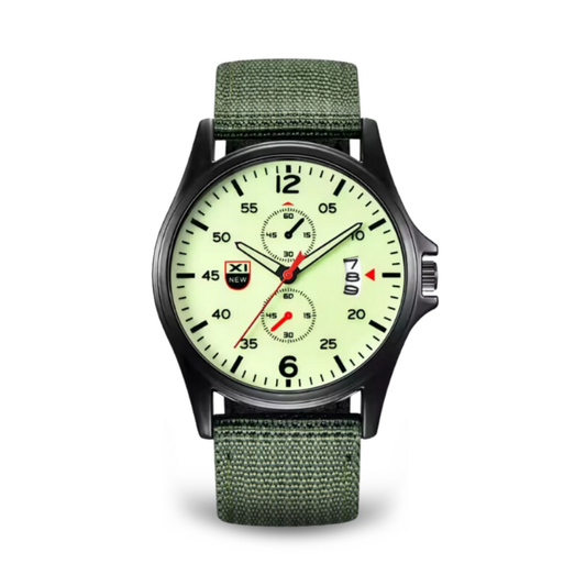 Mens Military Watch | Sporty Fluorescent Quartz