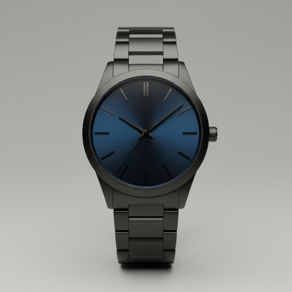 Aura | Mens Black Stainless Steel Watch