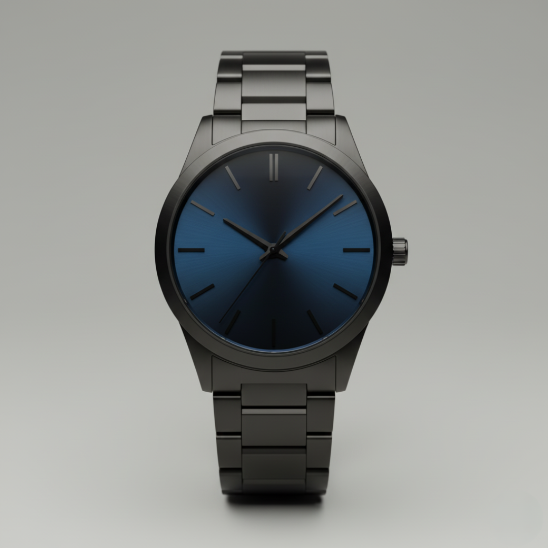 Aura | Mens Black Stainless Steel Watch