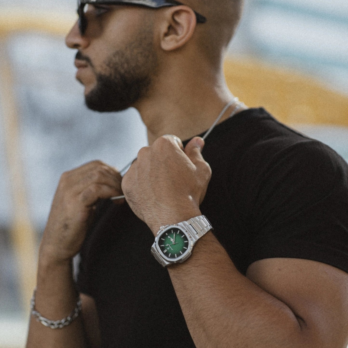 Mens Stainless Steel Watch | Square Dial