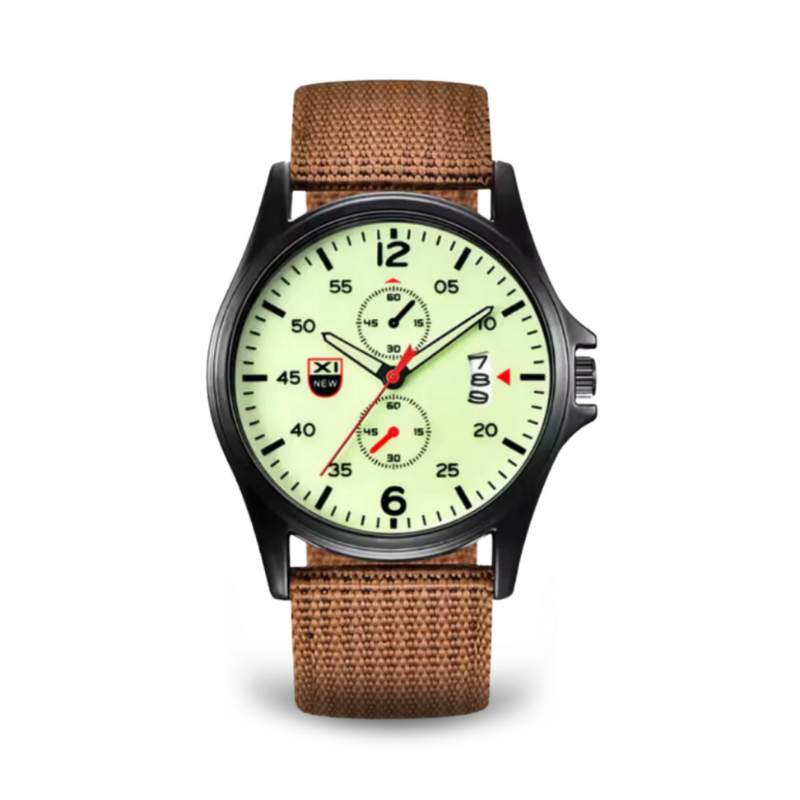 Mens Military Watch | Sporty Fluorescent Quartz