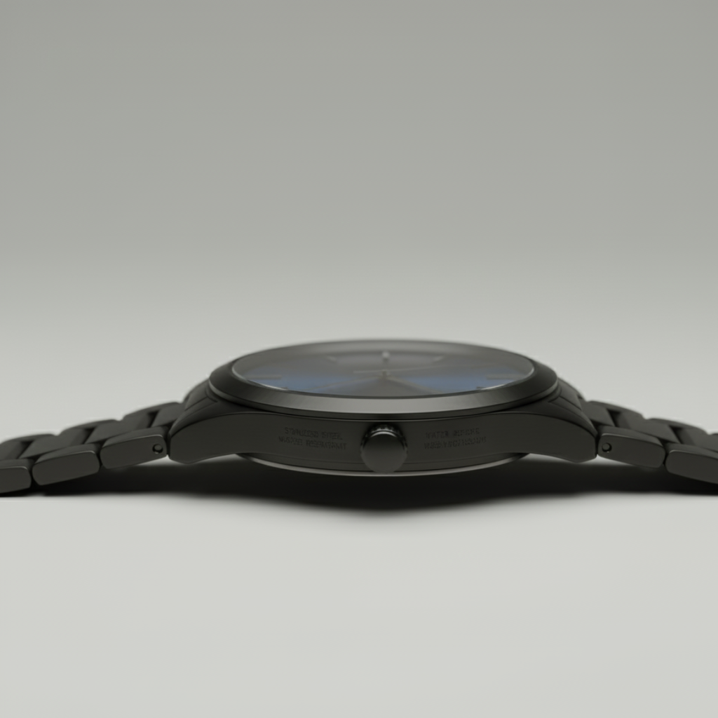 Aura | Mens Black Stainless Steel Watch