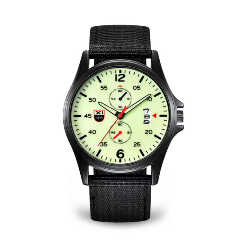Mens Military Watch | Sporty Fluorescent Quartz