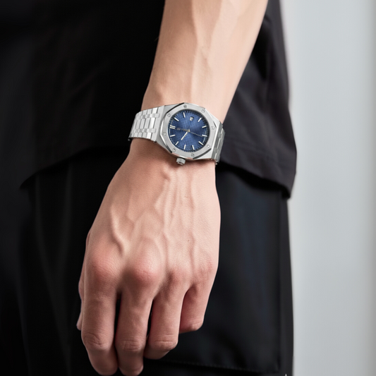 Mens Classic Watch | Silver & Stainless Steel