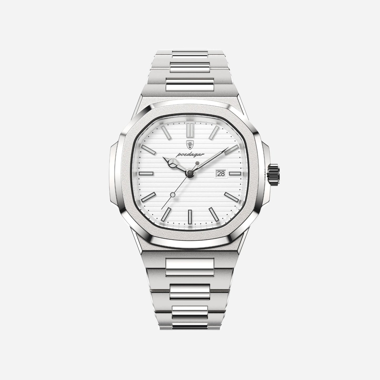 Mens Stainless Steel Watch | Square Dial