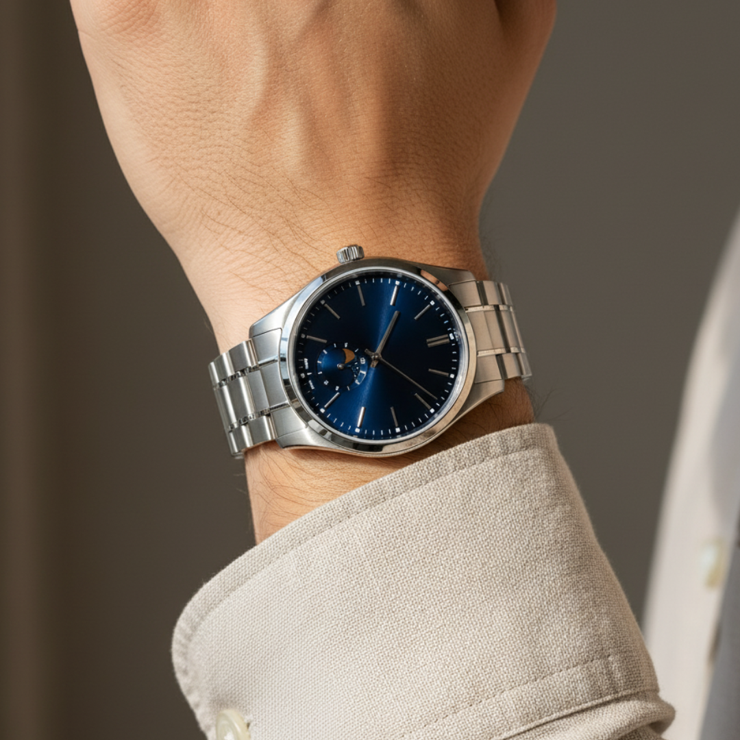 Zenith | Mens Stainless Steel Watch | Moon Phase