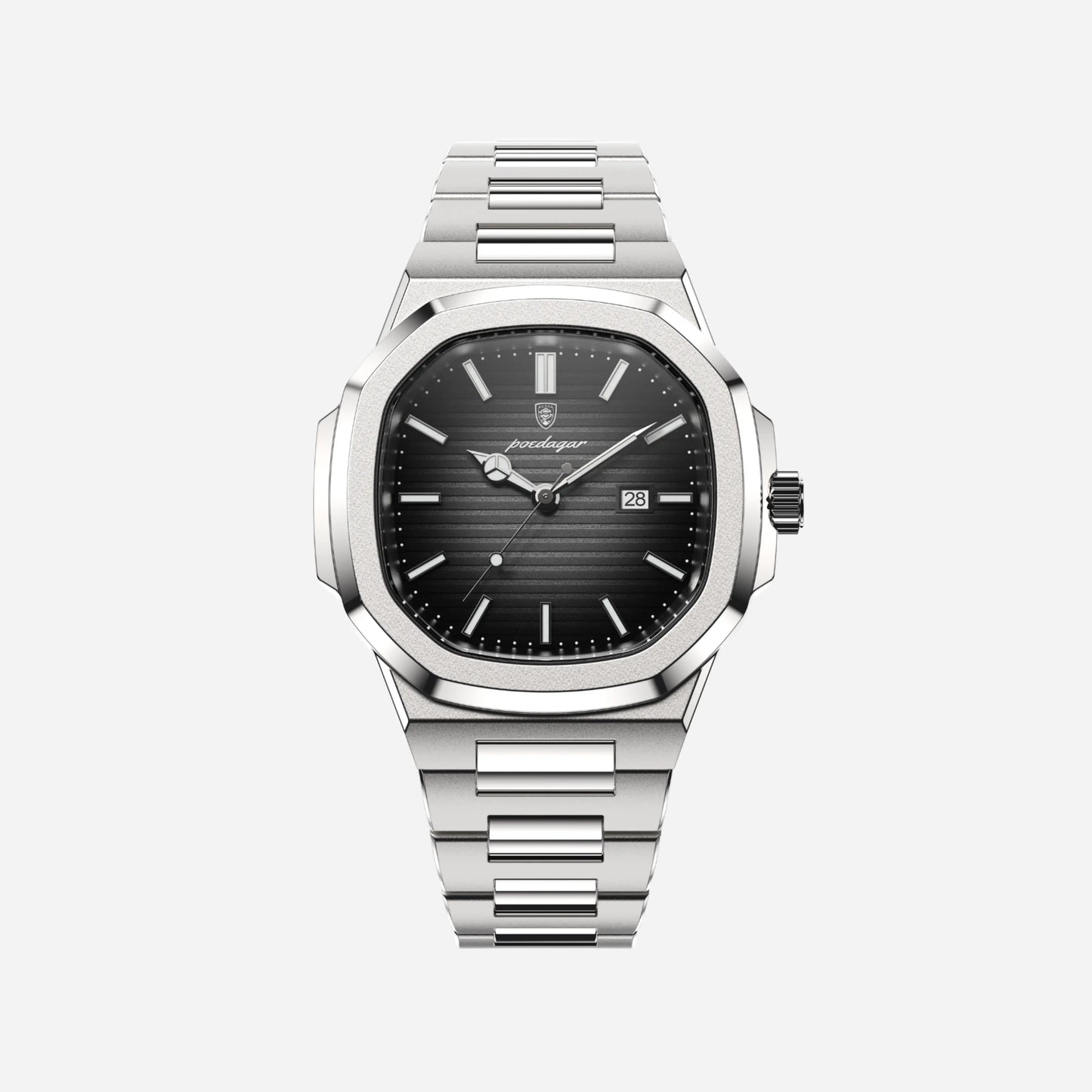 Mens Stainless Steel Watch | Square Dial