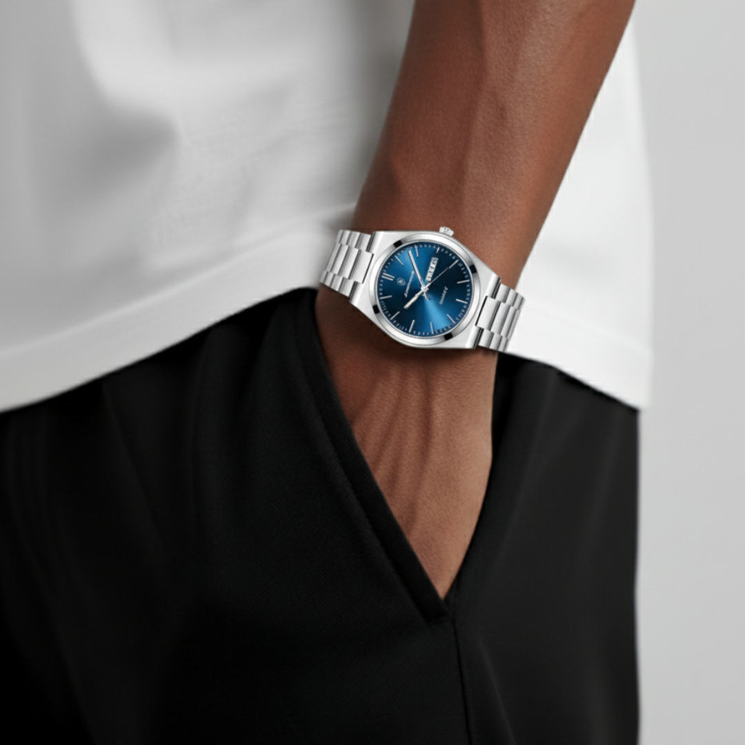 Mens Watch Stainless Steel Silver | Quartz