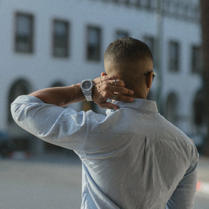 Mens Classic Watch | Silver & Stainless Steel