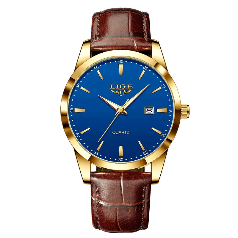 Mens Classic Watch | Brown Leather Strap